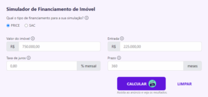 Simulador finaceiro de imóvel - 30 anos